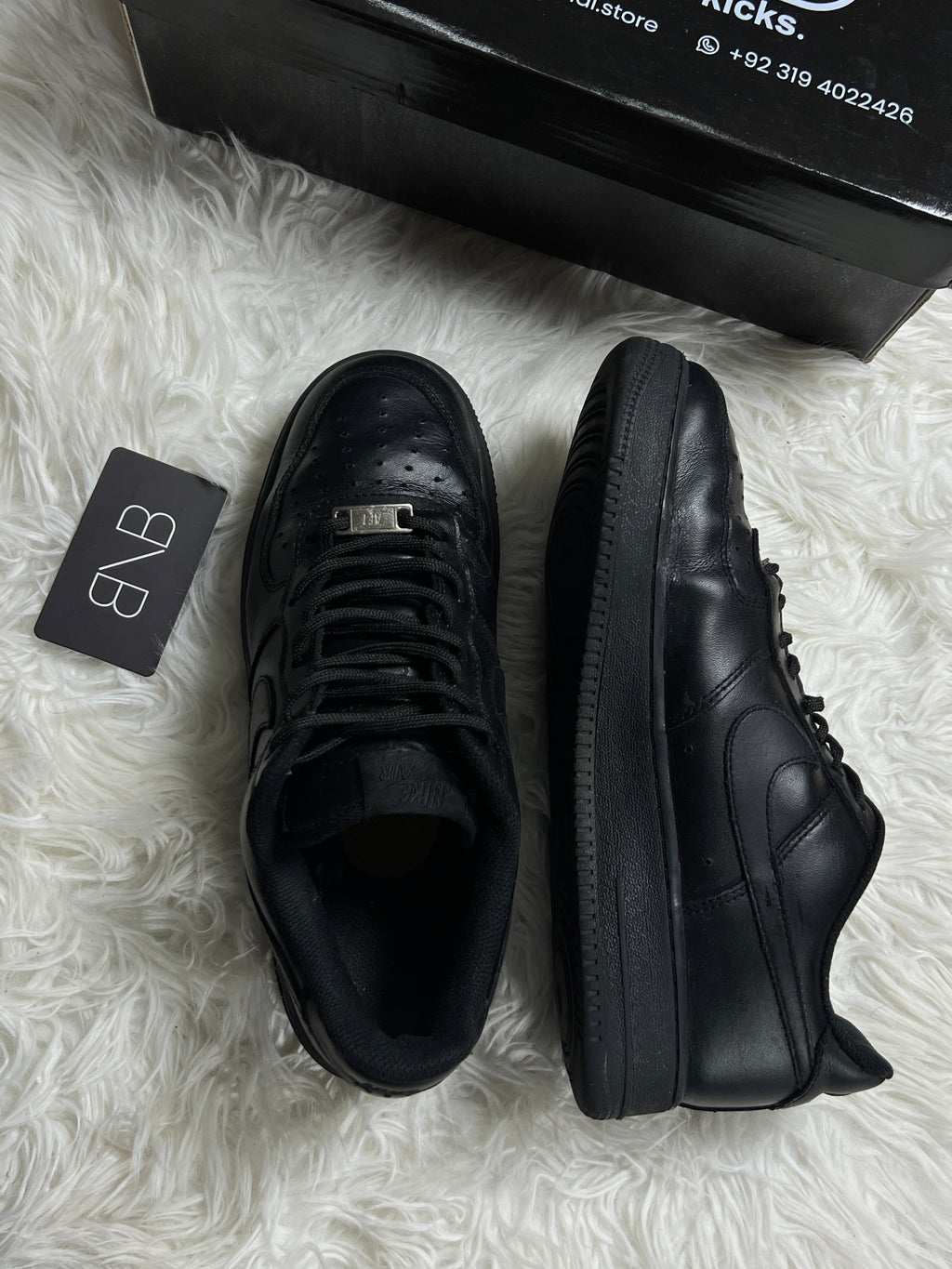 Nike Air Force 1 Triple Black | Size 43/44