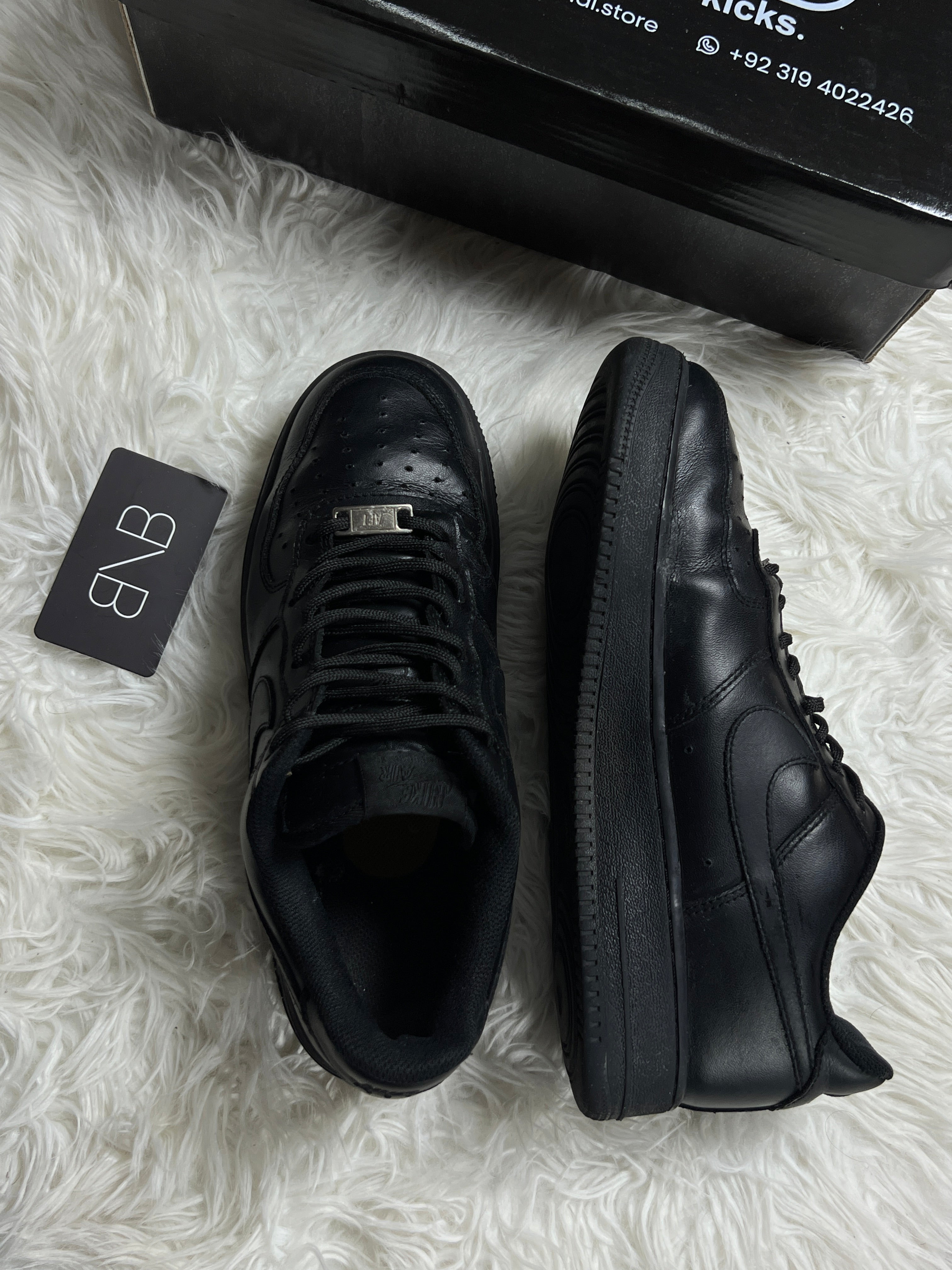 Nike Air Force 1 Triple Black | Size 43/44