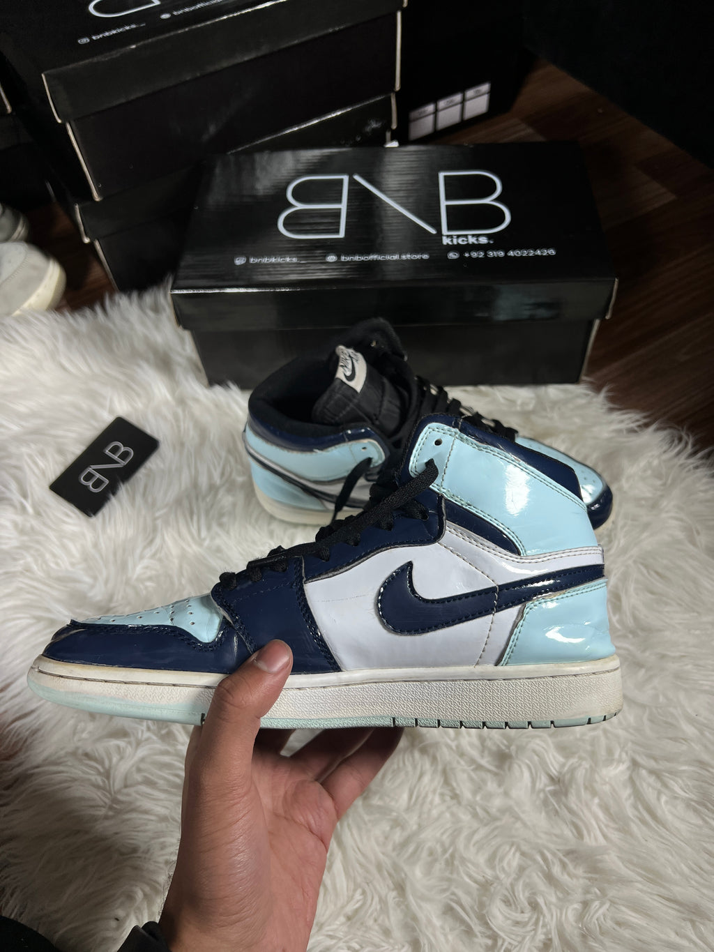 Nike Air Jordan 1 Retro High "UNC Patent Blue Chill" | Size 43/44