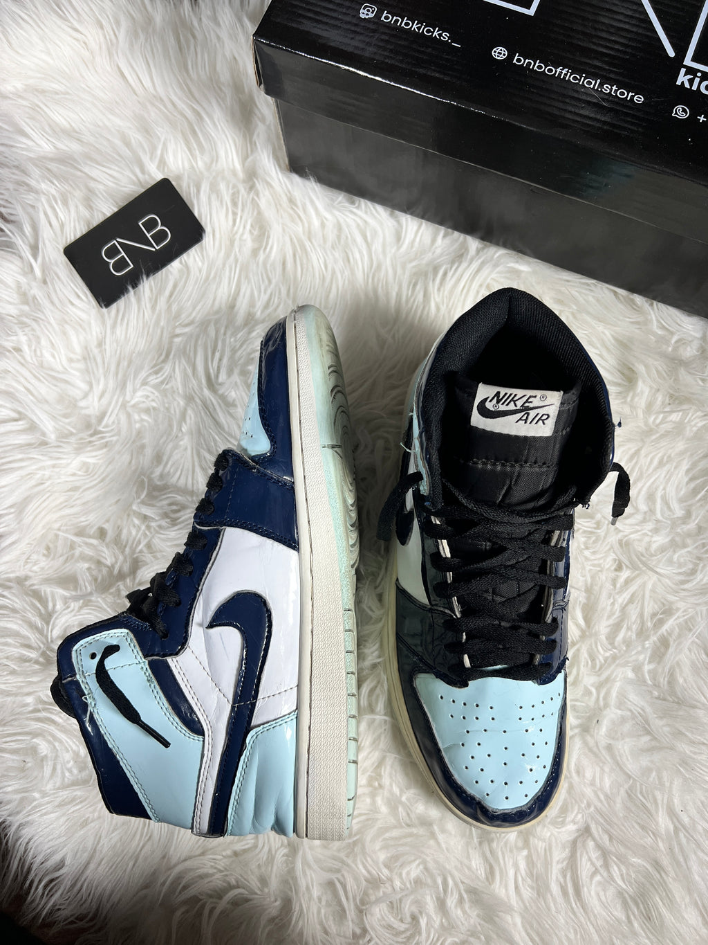 Nike Air Jordan 1 Retro High "UNC Patent Blue Chill" | Size 43/44