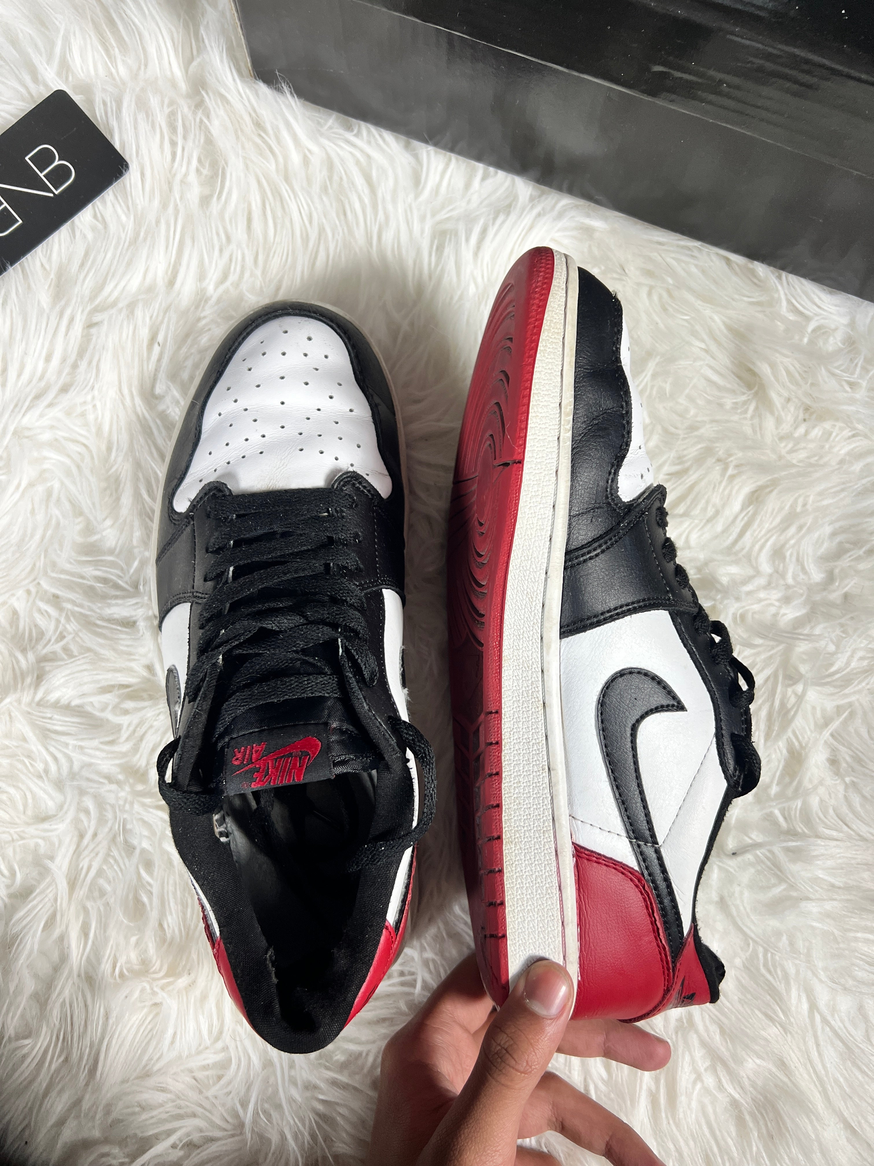 Nike Air Jordan 1 Low "Bred Toe Gym red" | Size 42/43