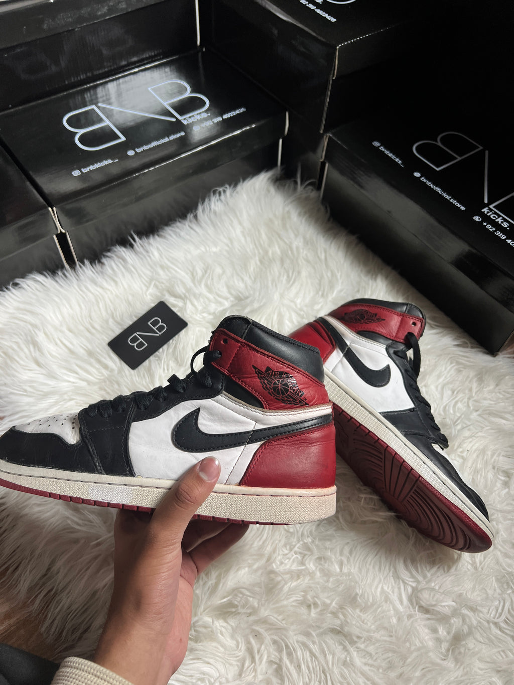 Nike Air Jordan 1 Retro High "Black Toe Gym red" | Size 43