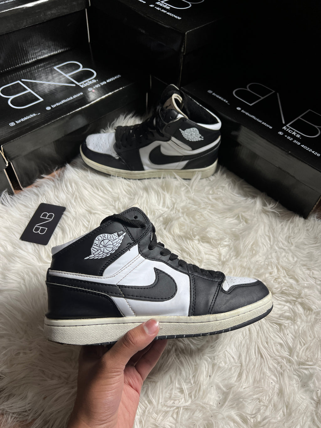 Nike Air Jordan 1 Retro High OG "Black White” | Size 42