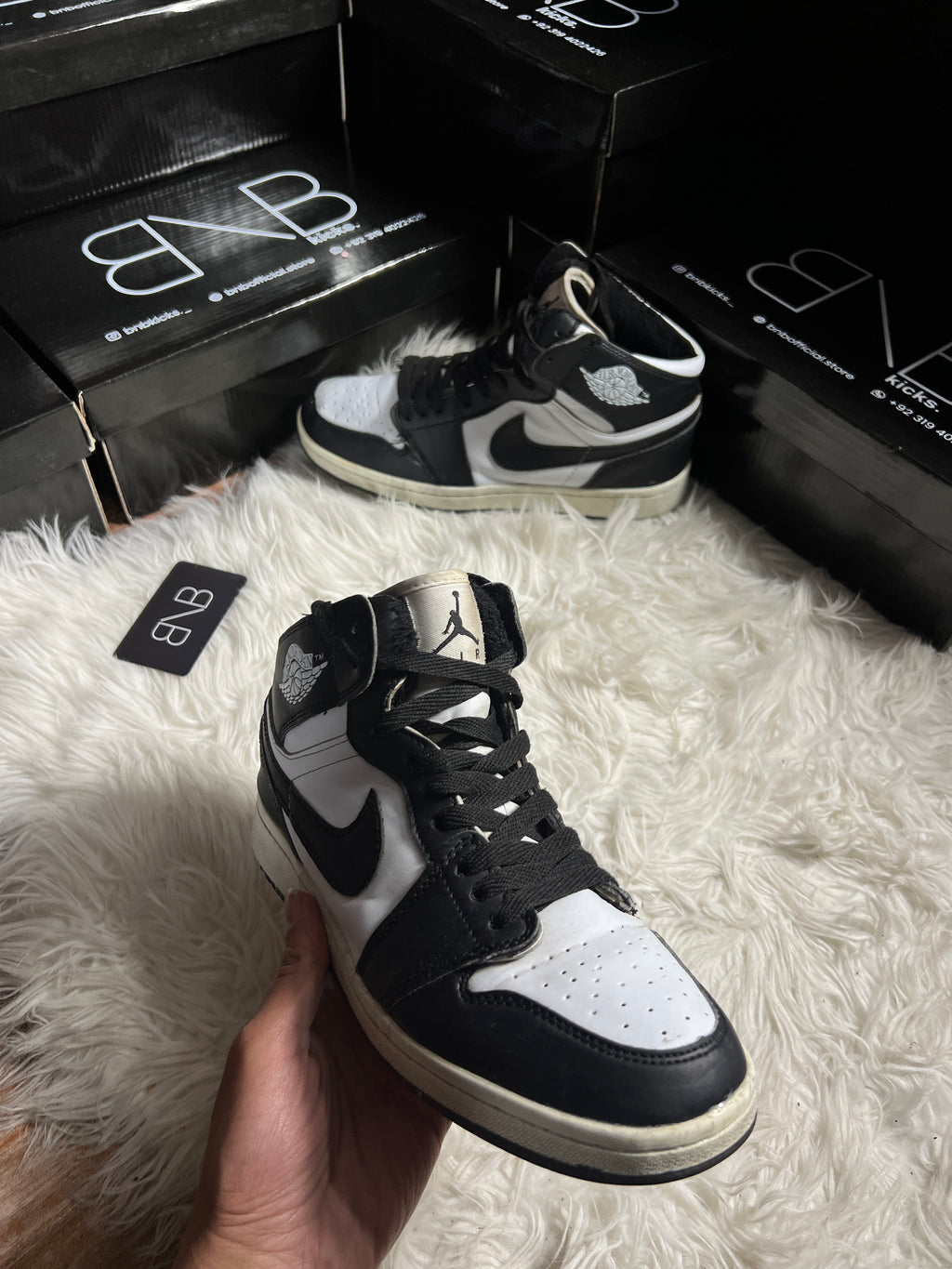 Nike Air Jordan 1 Retro High OG "Black White” | Size 42